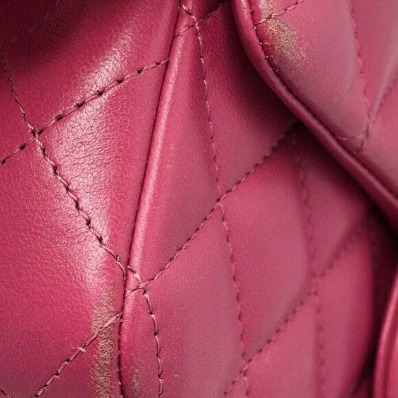 Chanel Pink Quilted Lambskin Leather Classic Rectangular Mini Flap Bag - Picture 9 of 12